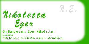 nikoletta eger business card